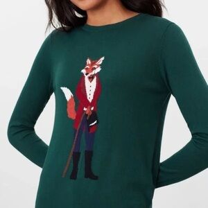 Joules Mr fox dark green sweater